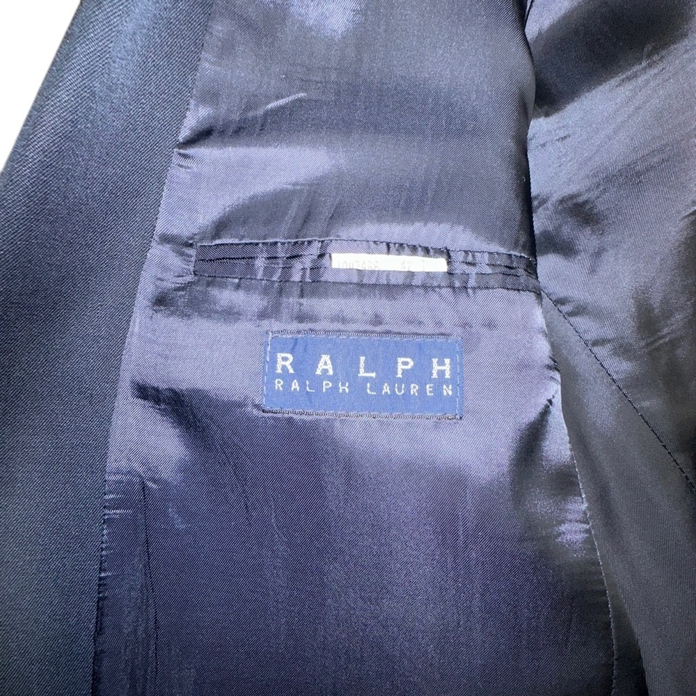 Ralph Lauren Men’s Navy Blue 100% Wool Sport Coat Blazer ~ Size 42 Tall - Picture 2 of 16